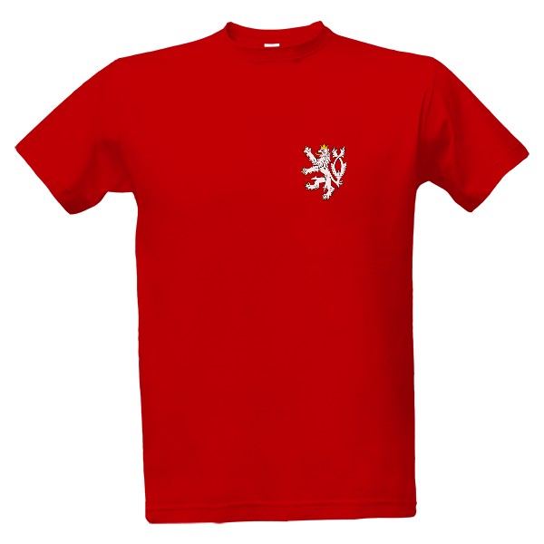 Tričko s potiskem Český lev na srdci - pánské