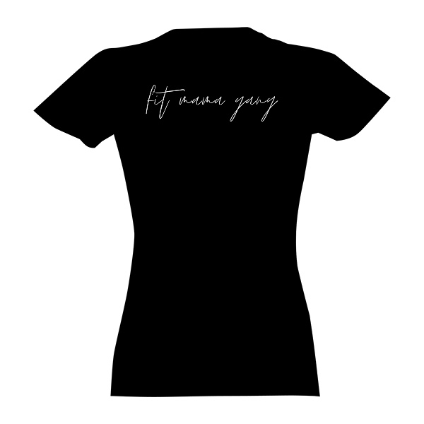 Tričko s potiskem Fit mama Gang 2 bílá