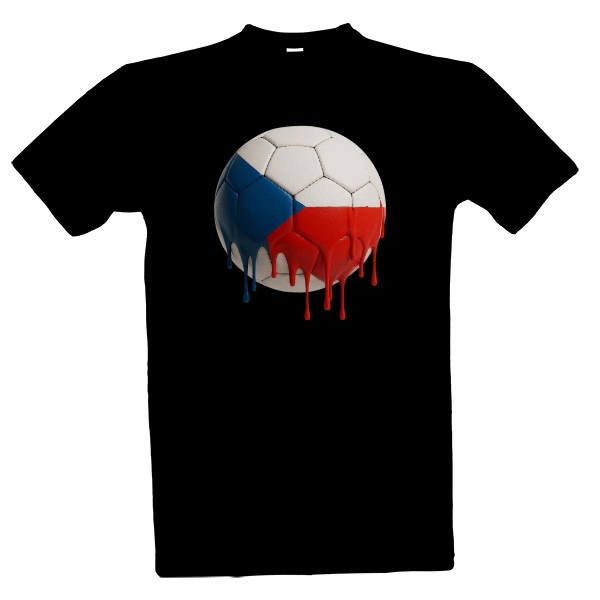 Tričko s potiskem Fotbalový balon Česká Republika