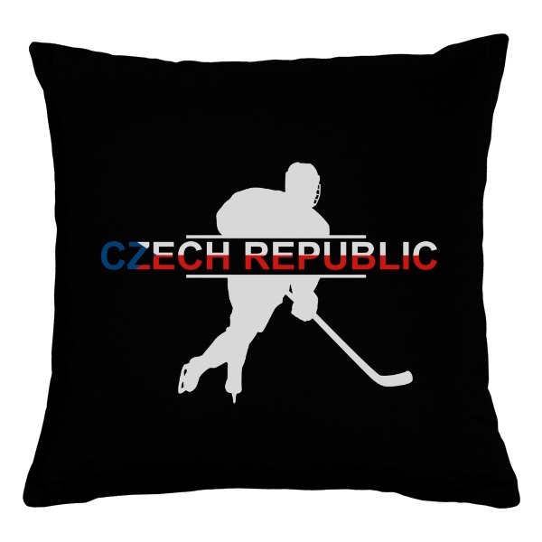 Polštář bavlněný  s potiskem Hokejsta czech