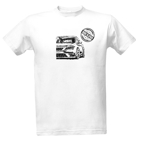 Tričko s potlačou Made in Spain - SEAT Leon 5F