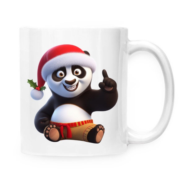 Panda ve vánoční čepici 2