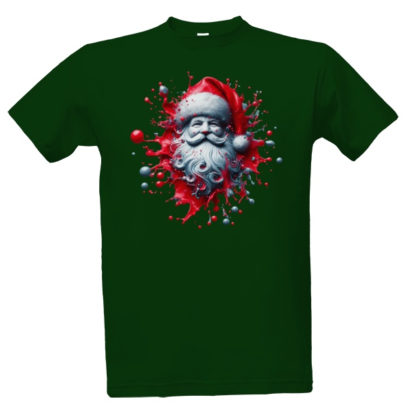 Tričko s potlačou Santa Claus prskanec