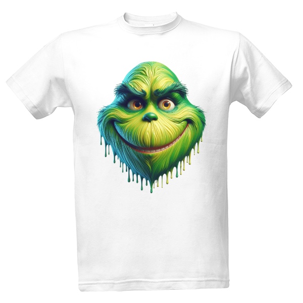 Tričko s potlačou Usmívající se Grinch obličej