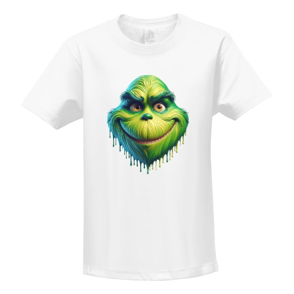 Usmívající se Grinch s kapkami barvy