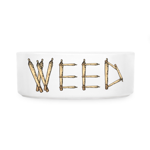 Miska pro mazlíčky s potiskem Weed složený 2